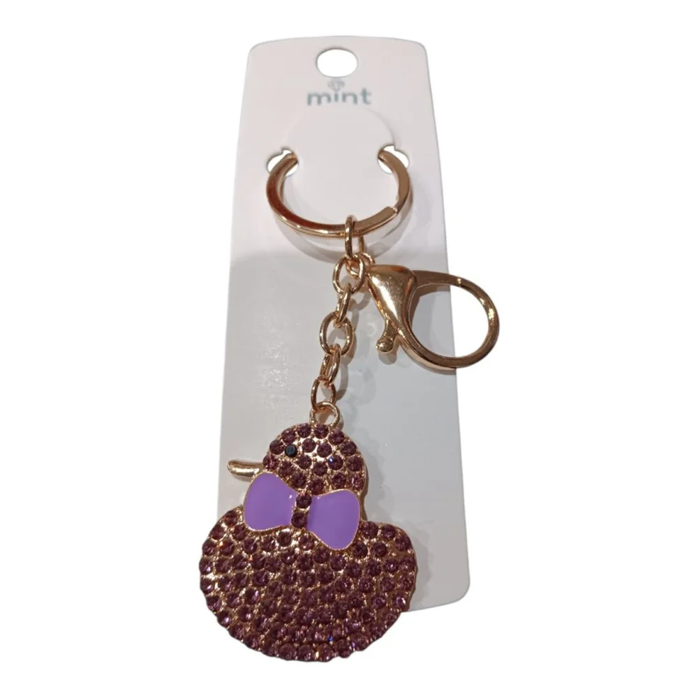 Duck your Favorite Valentine! Cute Purple Ducky Keychain Purse Backpack Charm!